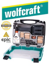 WOLFCRAFT Universal Dowel Pin Jig, Drills, Centre Points & Depth Stop Kit, 4645
