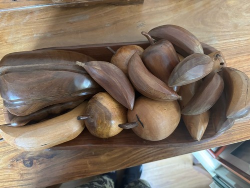 Vintage wooden fruit - fruit, in