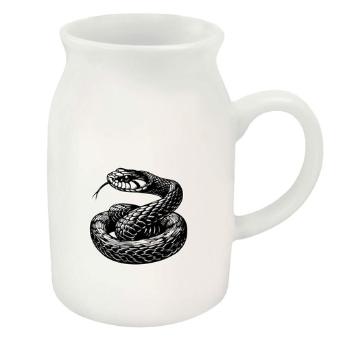 Wood snake ceramic milk jug - milk,