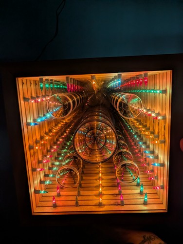 Vintage infinity mirror - vintage, 13x13"
