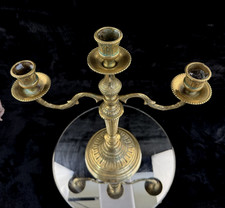 Vintage Ornate Solid Brass Candelabra - Neoclassical/Victorian Style