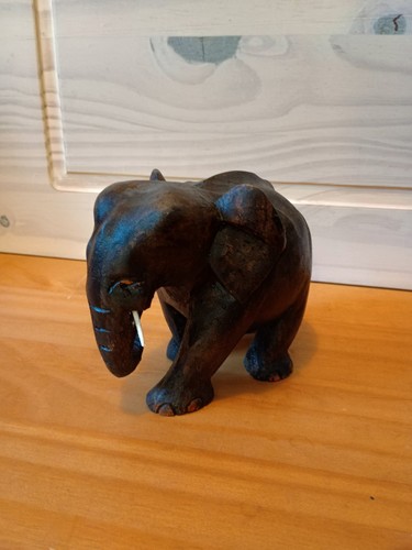Hand carved wooden elephant - hand,