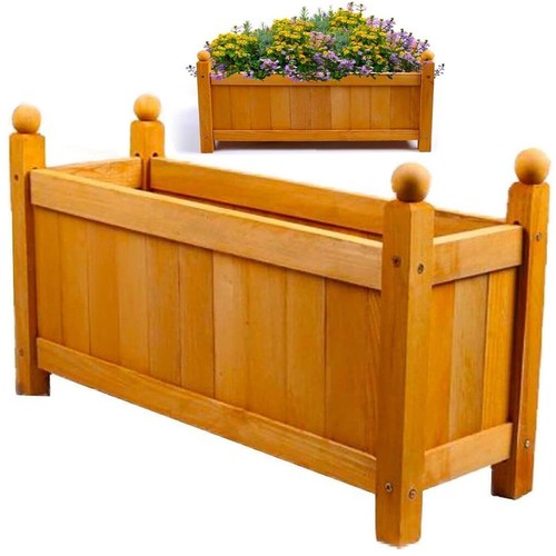 Large wooden garden planter - wooden,