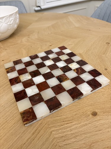 White marble chess handmade - marble,