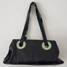Radley Vintage Black Leather Shoulder Bag 35 cm x 18 cm x 7 cm