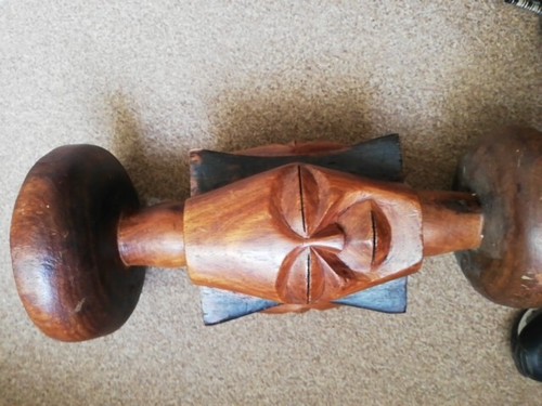 African tree trunk - trunk, carved