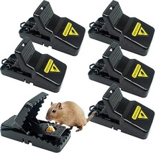 6pk Mouse Traps | Heavy Duty Mice Snap Catcher Rodent Mice Reusable Pest Control