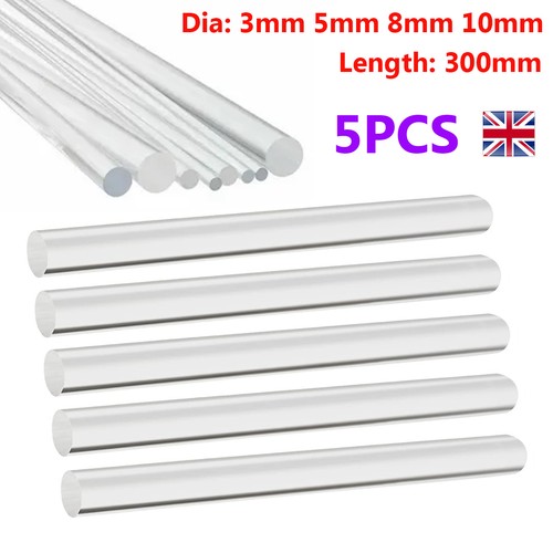 Pcs acrylic round rods - round,