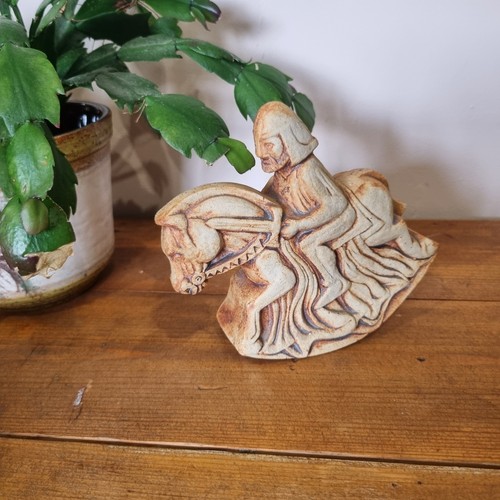 Quantock pottery knight - pottery, on