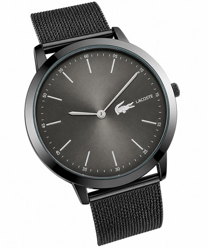 Lacoste black watch mesh strap - lacoste,