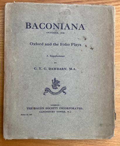 Baconiana october 1938 - baconiana,,