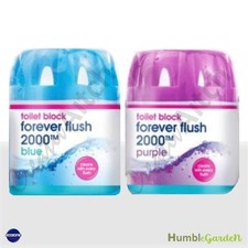 Ecozone Forever Flush 2000 TOILET  CISTERN BLOCK TWIN PACK-1 Blue +1 Purple