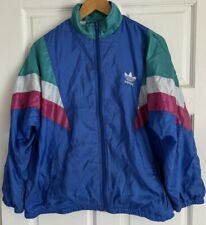 Vintage Adidas Mens Medium Shell Jacket Blue Full Zip D164 Festival 1990s Retro
