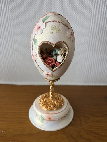 Decorated goose egg ornament - goose,