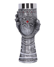 Medieval Knight Gauntlet Wine Goblet Hand Painted 23cm