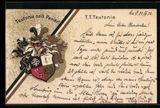 Artist postcard Teutonia sei's