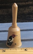 Thimble Carradus Original Bell Hand Painted Woodpecker Signed