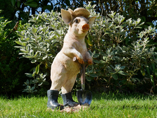 Pig garden ornament statue - garden,