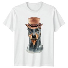 Doberman Dog In Hat Pet Animal
