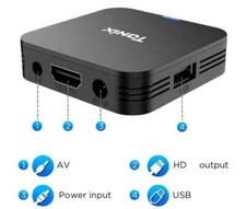 TINY Portable 6cm Android 10.0 WiFi Media Player Tv Streaming Box Bundle