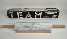 IKEA Team Heavy Marble Rolling Pin with Wooden Stand 170.827.00 New