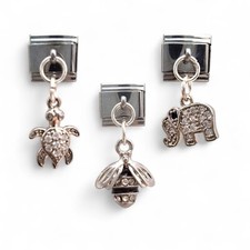 CZ Dangle Italian charms Fits nomination And All Classic 9mm Italian Bracelets