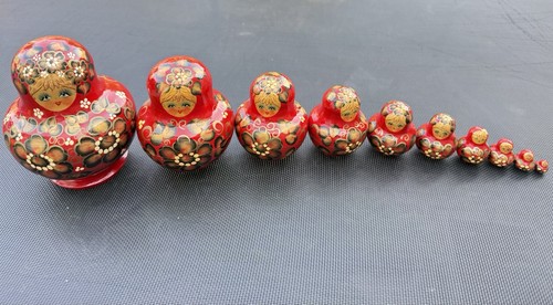 Pieces russian hand painted - hand,