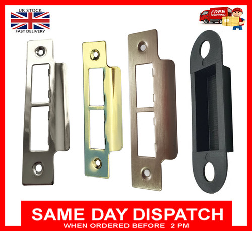 Door strike plate polished - door,