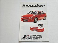 VAUXHALL IRMSCHER NOVA ASTRA CAVALIER MANTA CARLTON SALES BROCHURE 1987