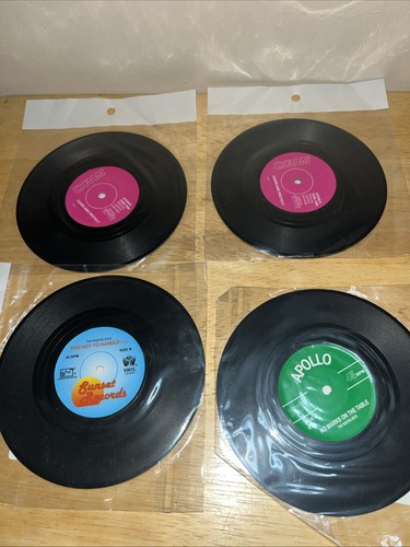 Vinyl record drinks coasters - vinyl,