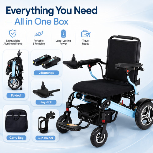 Foldable electric wheelchair - foldable,