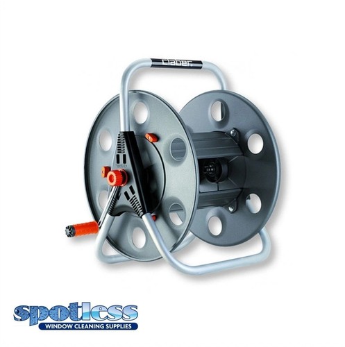 Free standing metal hose - standing, reel