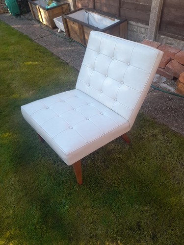 White faux leather barcelona - white,