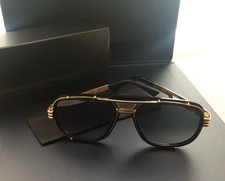CAZAL SUNGLASSES Legends 665 Black-Gold FRAME WITH GREY GRADIENT LENSES NEW