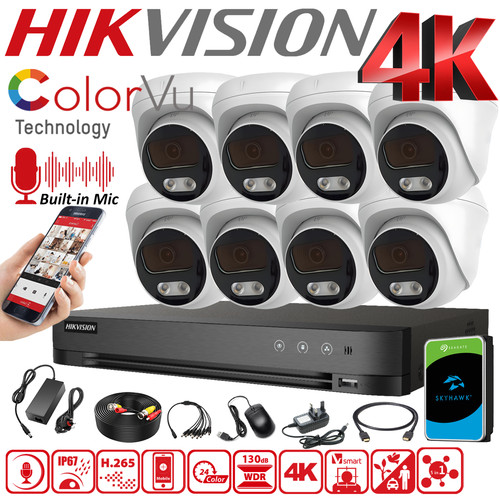 Hikvision cctv 8mp - 4k, audio