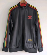 Adidas Originals Chile 20 Rasta Mens Track Top Jacket Black Size Adults Large