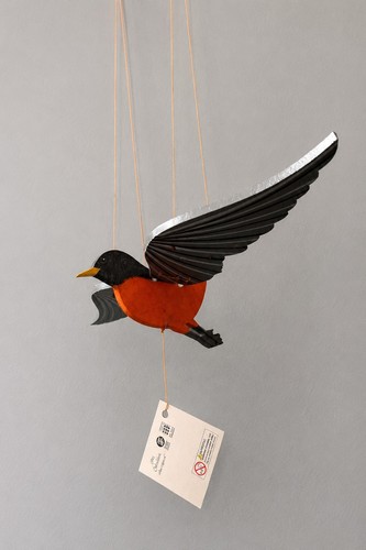 Handcrafted robin bird - handcrafted,