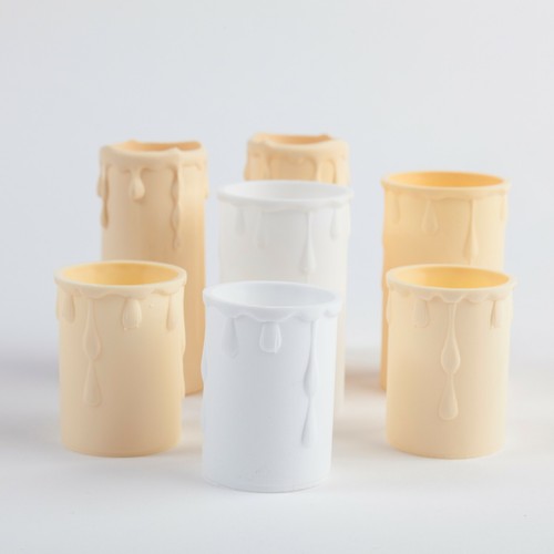 10x white cream candle wax - white,