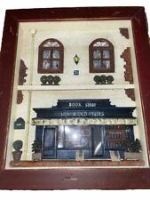 Framed Anton Pieck BOOK SHOP Art Handmade 3d See Pics Rare