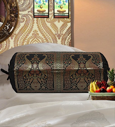 Indian long round pillow - indian,