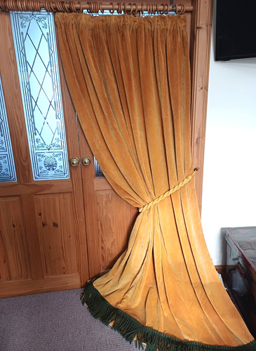 Velvet door curtain tie - door,