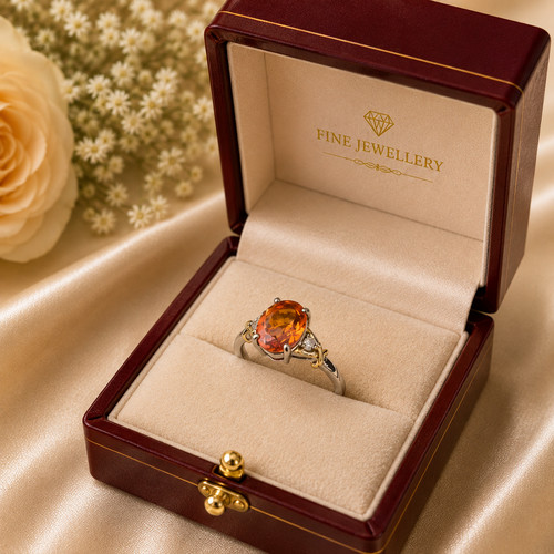 Padparadscha quartz zircon - quartz, &