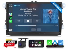 For VW GOLF MK5 MK6 VWX7 CarPlay Car Stereo Radio Android 14 Player GPS Sat Nav