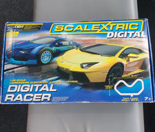 Scalextric Digital Racer Lamborghini Aventador v Bugatti Veyron Set Tested C1327