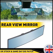 Car Rear View Mirror 270MM Universal Wide Angle Interior Clip On Blue Tint Large