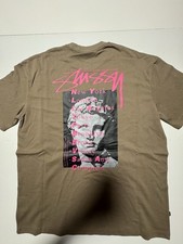 Stussy Australia World Tour Pigment Dyed T-Shirt Mens XL Brown Brand New DS