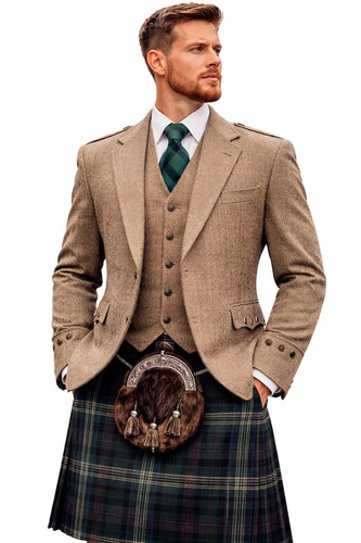 Men scottish khaki tweed - men’s,