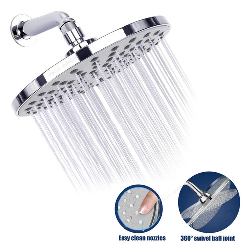 Inch round rain shower head - round,