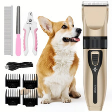 Cordless Electric Pet Dog Cats Grooming Clippers Low Noise Shaver Trimmer Kit UK