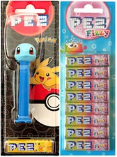 PEZ Pokemon SQUIRTLE Sweet Dispenser & A Pack of 8x Candies Bundle Pick Flavour